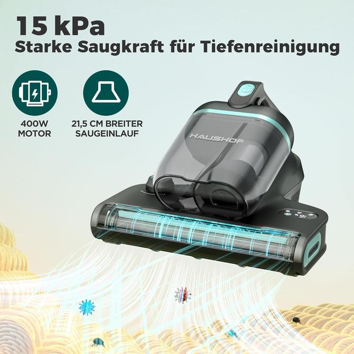 Produktbild Haushof Milbensauger mit UV Licht und Heissluft-Funktion