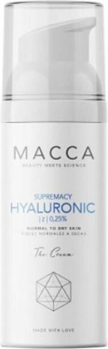 Productafbeelding Macca Cosmetics SUPREMACY HYALURONIC z 0,25% crème normale tot droge huid 50 ml (50 ml, Dagcrème)