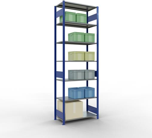 Immagine prodotto Schulte Lagertechnik Sistema di scaffalature di base senza viti MULTIplus150 con ripiani di lunghezza