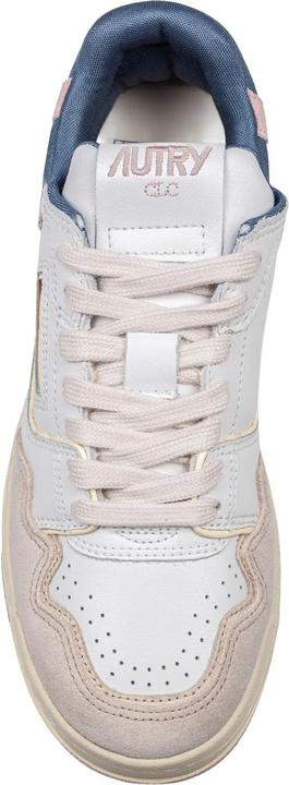 Actual product image Autry sneakers clc low in suede e nabuk bianco e beige (37)