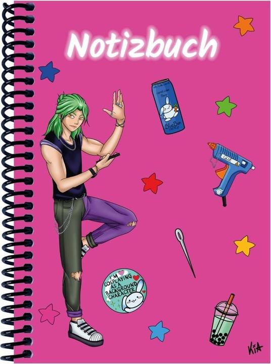 Produktbild A 5 Notizbuch Manga Quinn, pink, karier (A5, Kariert)