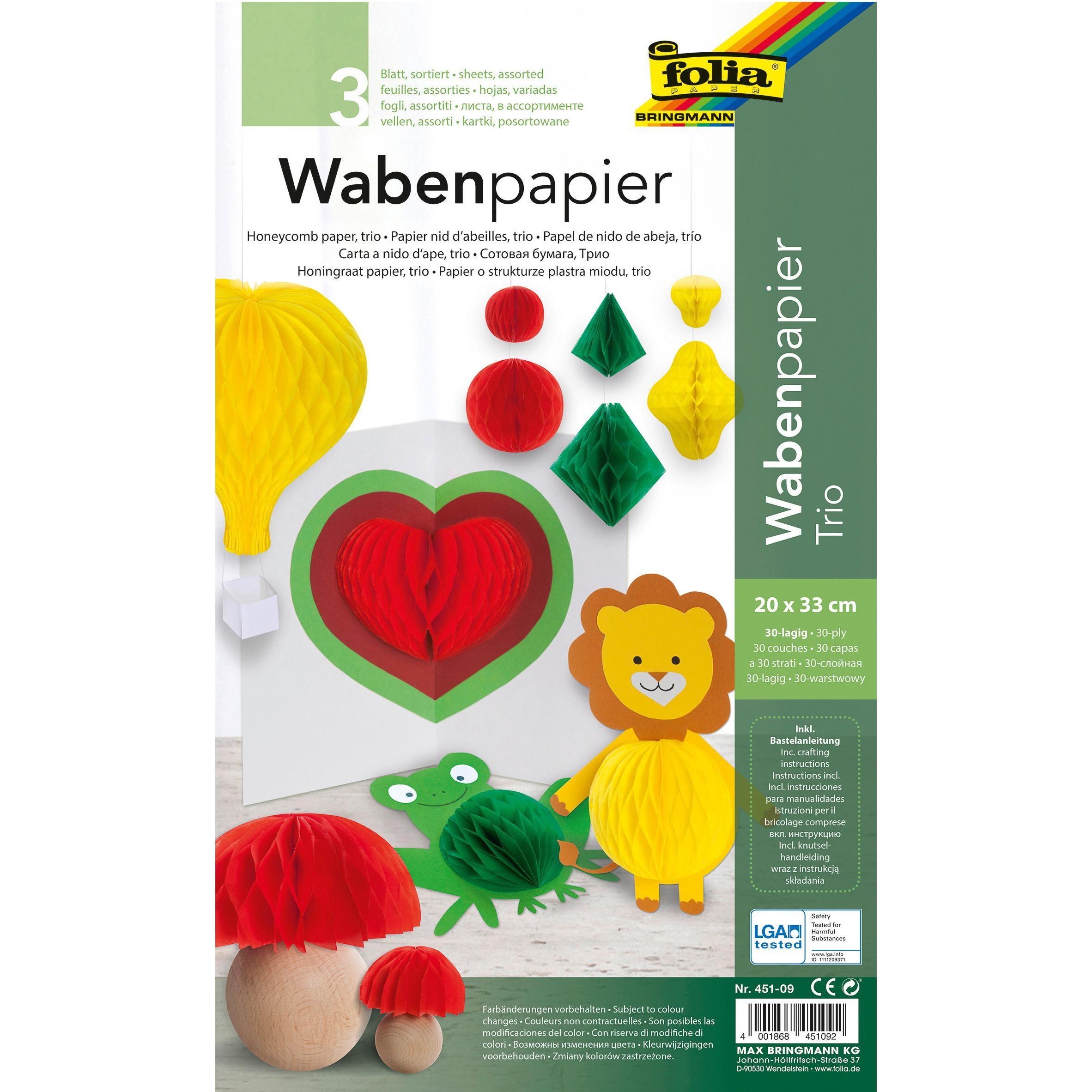 Folia, Kopierpapier, Wabenpapier 20 x 33 cm (260 g/m², 30 x, A4)