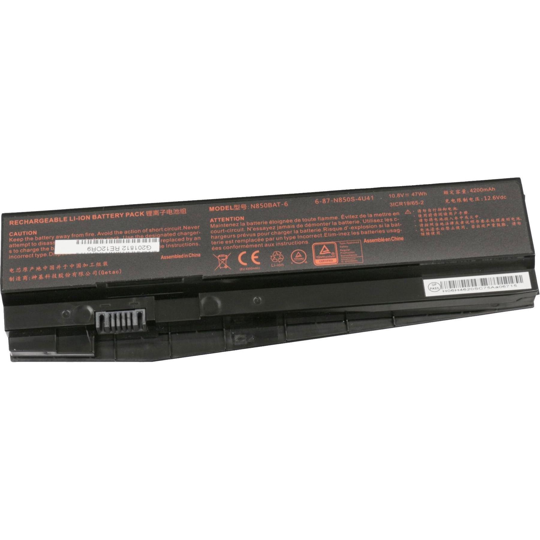 Clevo 6-87-N850S-4U41 (6 Zellen, 4200 mAh), Notebook Akku