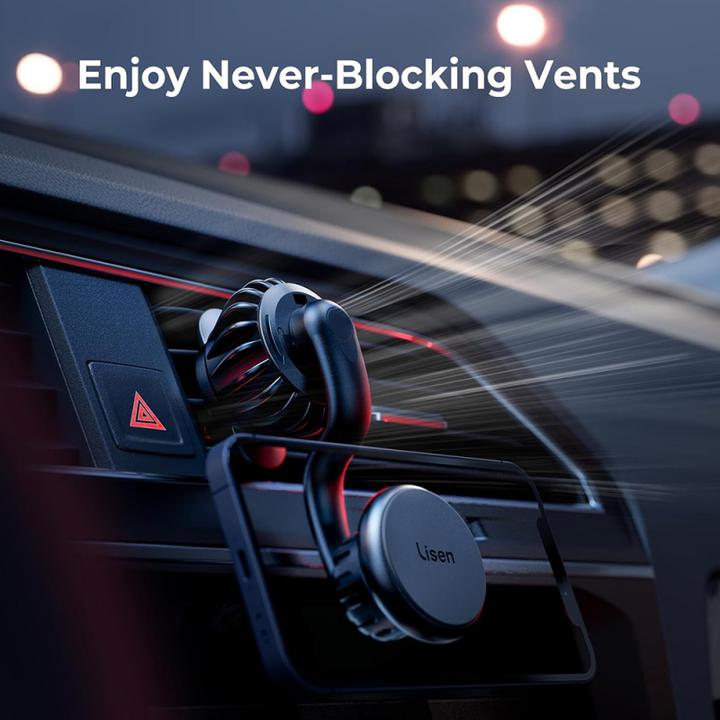 Actual product image Lisen Magnetic Car Holder Universal, Black