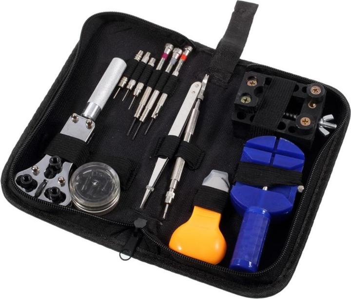 Produktbild Werkstein Universal Uhrenwerkzeug-Set – Reparatur-Kit mit Pinzette, Gliederentferner & Schraubendreher