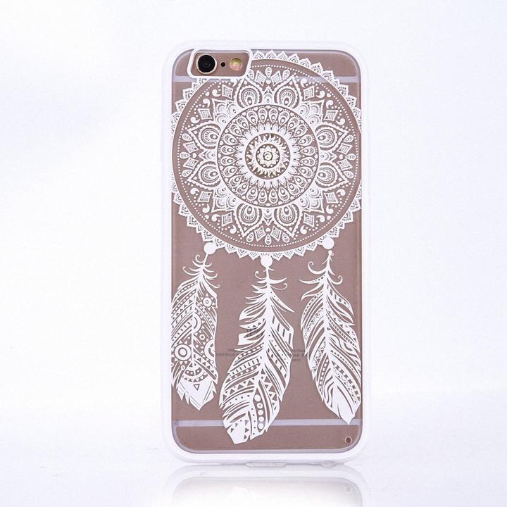 Produktbild König Design Apple iPhone 6s Plus Handy Hülle Mandala Case Schutzhülle Motiv Traumfänger Weiss (Apple iPhone 6 Plus, Apple iPhone 6s Plus)