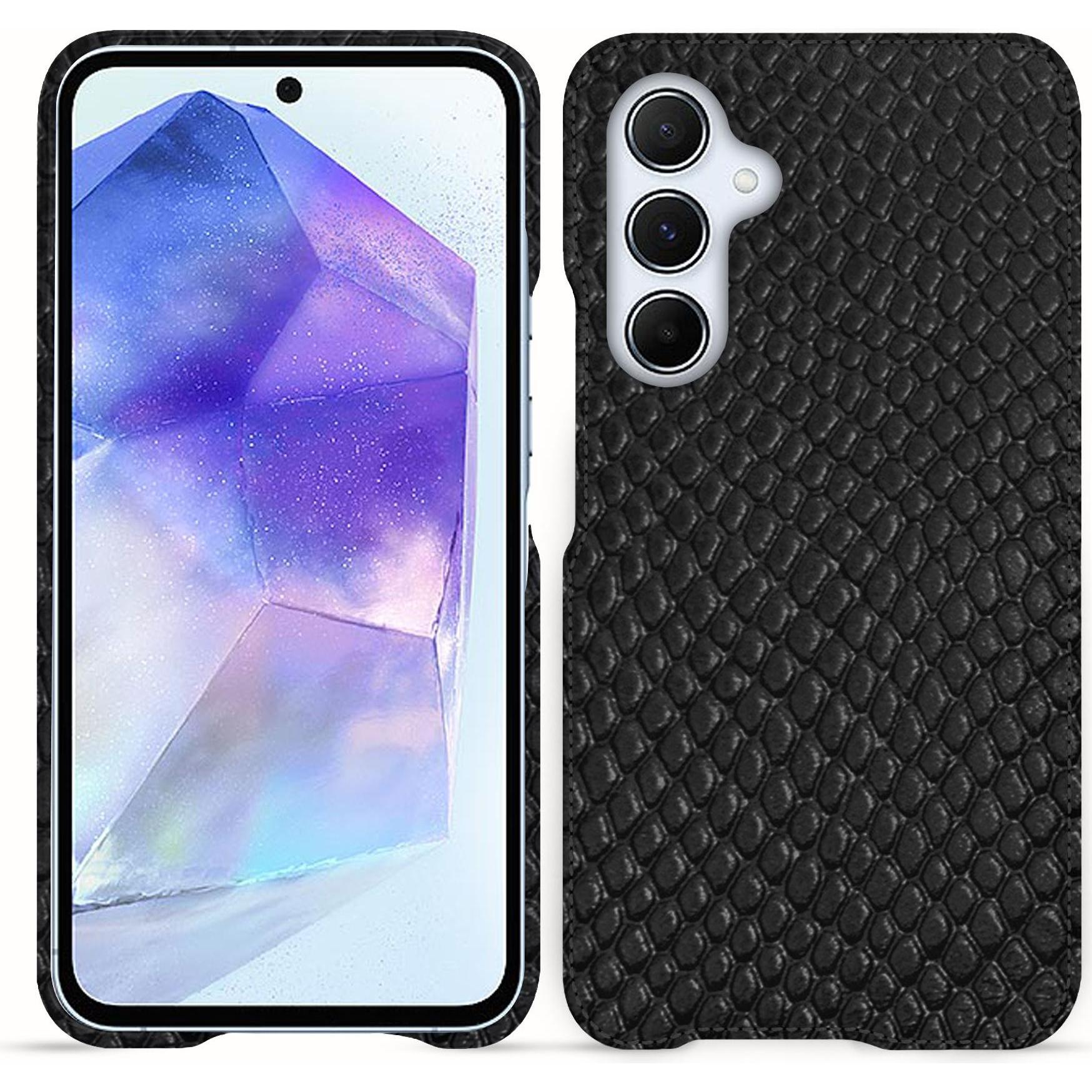 Thumbnail - Noreve Lederschutzhülle (Samsung Galaxy A55), Smartphone Hülle, Schwarz