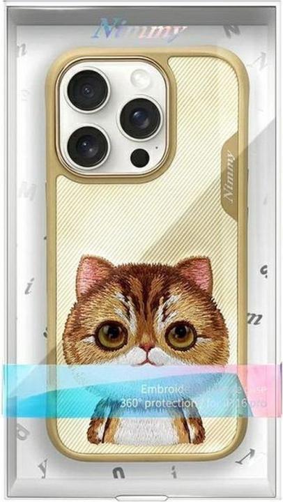 Actual product image Nimmy case iPhone 16 Pro 6.3" khaki Big Eyed Pet 2.0 Cat (Apple iPhone 16 Pro)