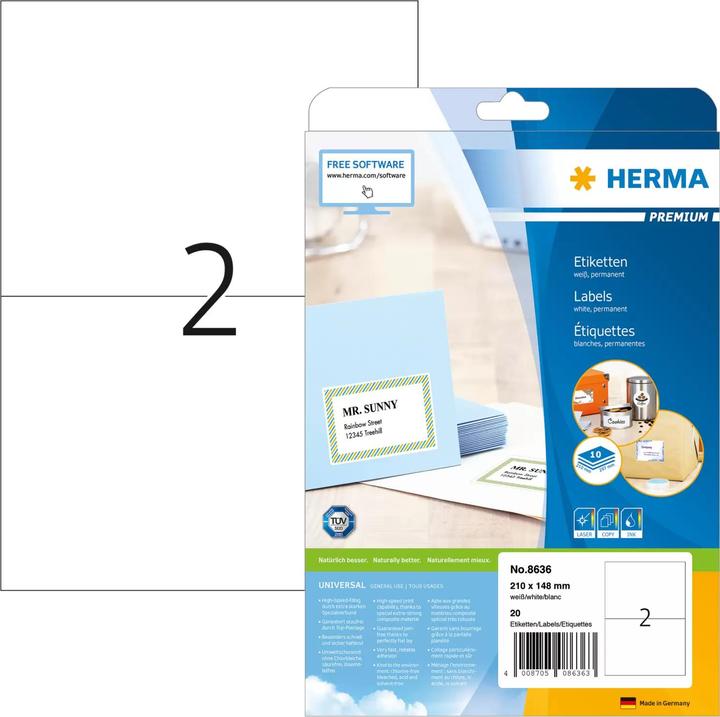 Actual product image HERMA Shipping labels A4