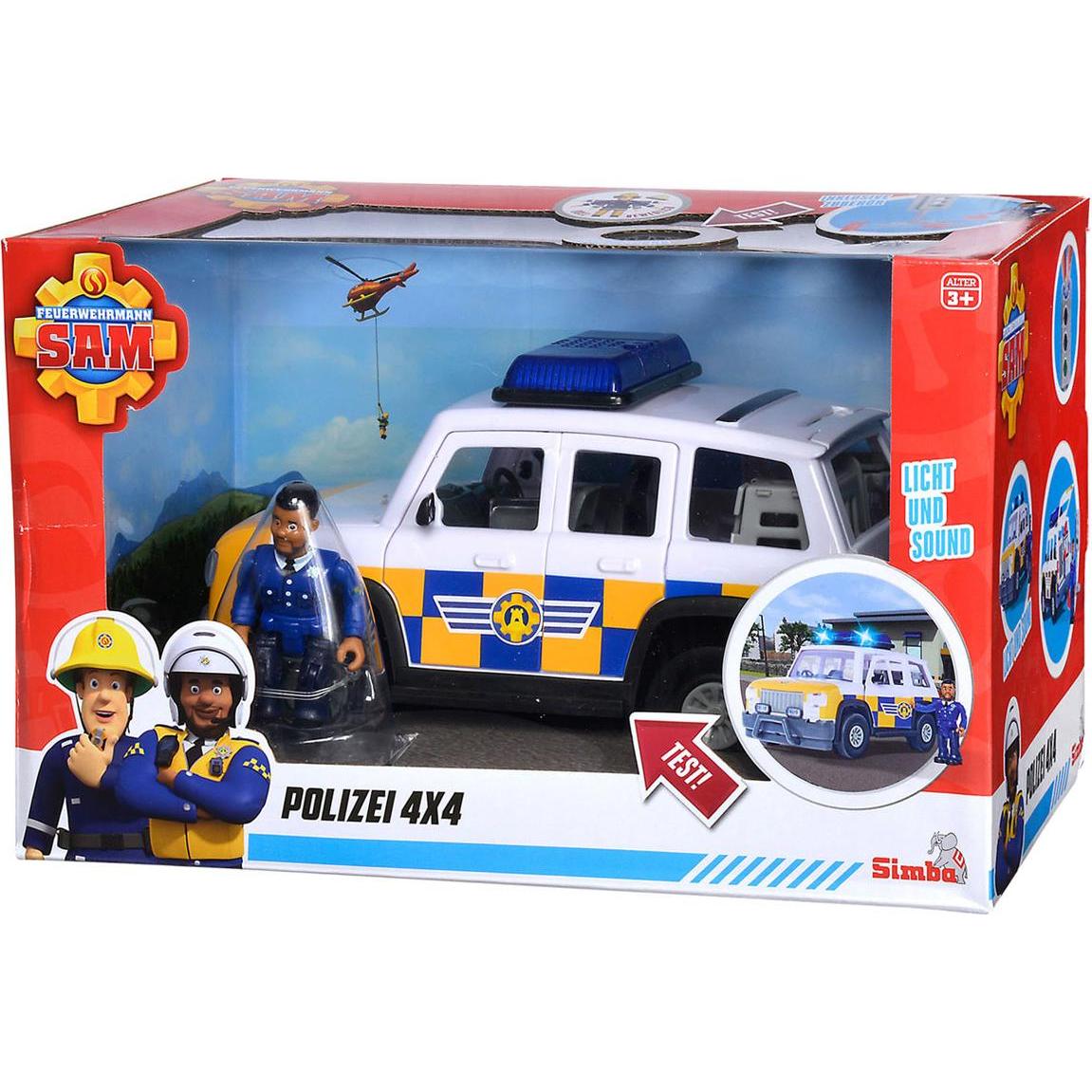 Thumbnail - Simba Sam Polizeiauto 4x4 mit Malcolm Licht + Sound 19cm