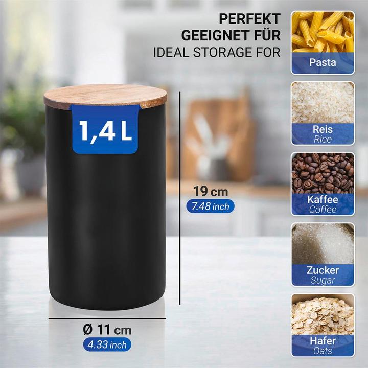 Actual product image Wenko Storage Jar Mio black (1.40 l)