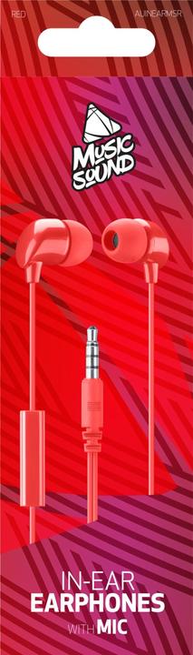 Actual product image Music Sound Cellularline Music & Sound IN-EAR Earphones Red (Cable)