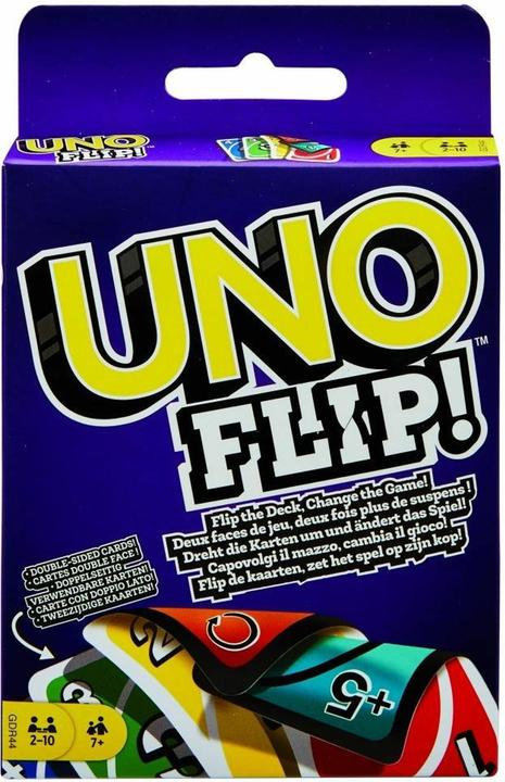 Actual product image Mattel Games Uno Flip (Multilingual, 2 - 10 Players)