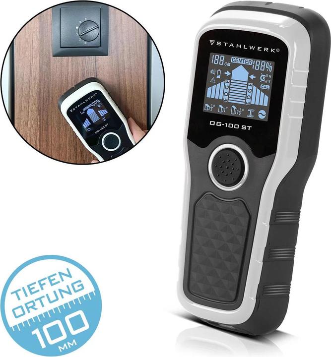 Produktbild Stahlwerk Ortungsgerät OG-100 ST Wandscanner, Metalldetektor, Leitungssucher