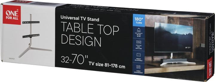 Actual product image One for All 70" TV Stand Design Table Top light (40 kg, 32" - 70")