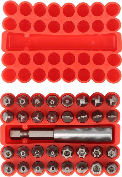 Immagine prodotto FixPoint Set di bit universale da 33 pezzi per tutte le viti comuni (Esagono incassato TX)