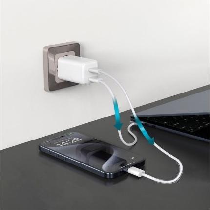 Actual product image LMP USB-C GaN Dual Power Adapter 65W,QC 3.0 (65 W, 2 ports)