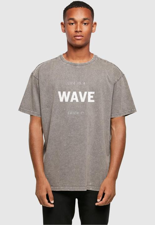 Produktbild Merchcode Summer - Life is a wave Acid Washed Oversize Tee - 112611 (4XL)