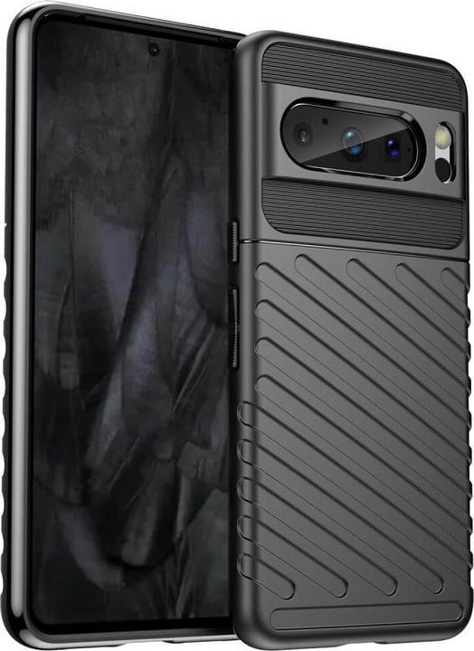 Actual product image Cover-Discount Google Pixel 8 Pro - Texture rubber case black (Google Pixel 8 Pro)
