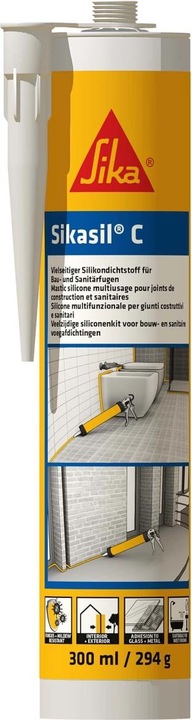 Actual product image Sika Sikasil-C (0.37 kg, Grey, 300 ml)