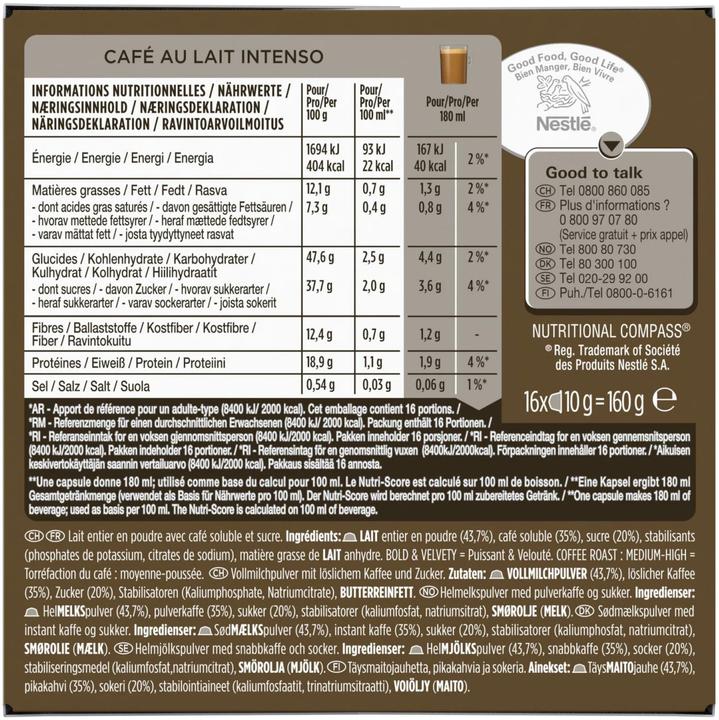 Produktbild Nescafé Café au lait Intenso (16 x Port.)