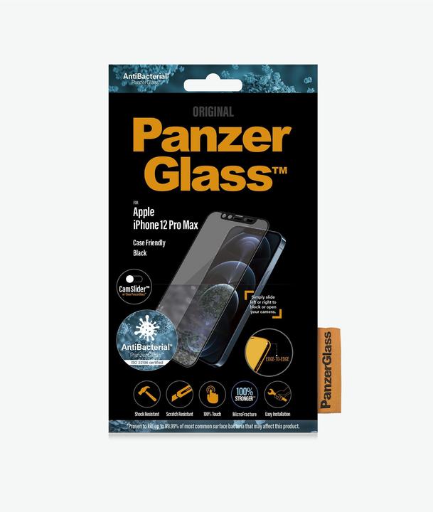 Actual product image PanzerGlass Case Friendly Black AB (1 Piece, Apple iPhone 12 Pro Max)