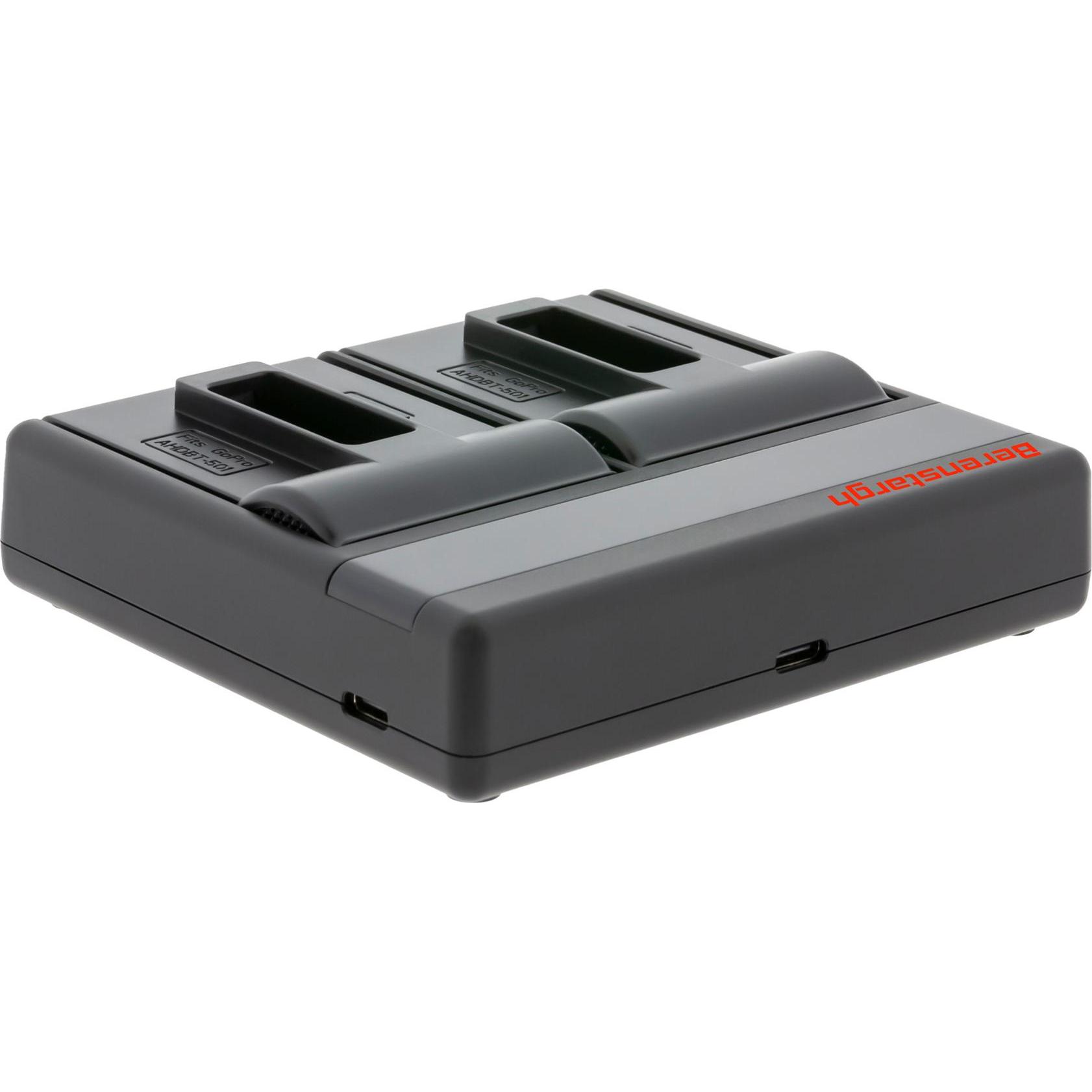 Berenstargh Dual PD Hyper Ladegerät f. Gopro Hero 5 USB-C in/out Powerbankfunktion (GoPro Hero 8, GoPro Hero 5, GoPro Hero 7), Accessori action cam, N