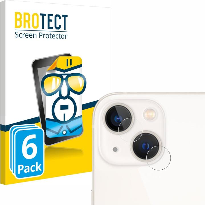 BROTECT Schutzfolie Displayschutz Klar (6 Stück, Apple iPhone 13)