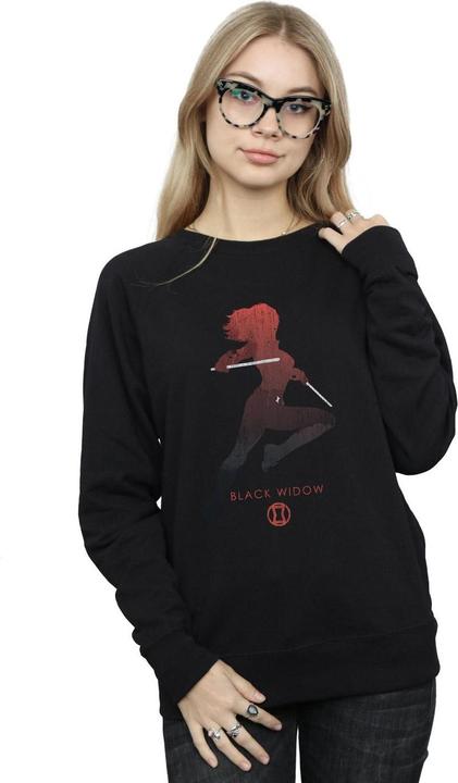 Actual product image Womens/Ladies Black Widow Silhouette Sweatshirt (S)