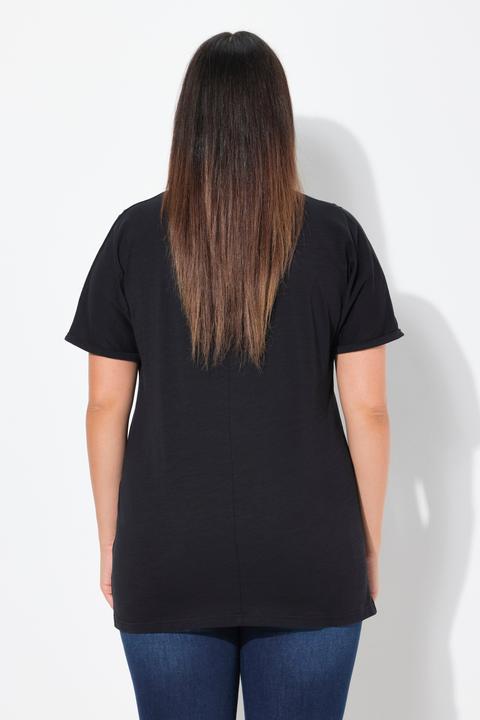 Produktbild Ulla Popken T-Shirt, Tiermotiv, Oversized, V-Ausschnitt, Halbarm (46, 48)