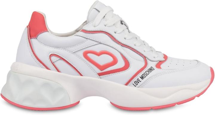 Immagine prodotto Love Moschino Sneaker Crystal60 Vitello Bianco e Corallo (39)