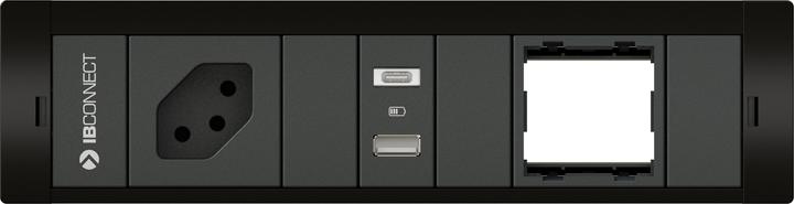 Immagine prodotto IB Connect Prese CUBOBOX. nere S a 3 vie 1x tipo 13 1x USB-A/C 1x vuoto (1 x, Tipo 13, USB)