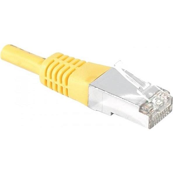 Exertis Connect Patchkabel S/FTP, PiMF, CAT.6, gelb, 1,0 m Patchkabel mit besonders schmalem Knickschutz (S/FTP, CAT6, 1...