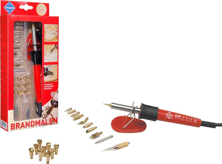 Immagine prodotto Magni Pebaro 0261 Set per il branding, ferro da stiro, 9 timbri per il branding, 9 punte per il branding