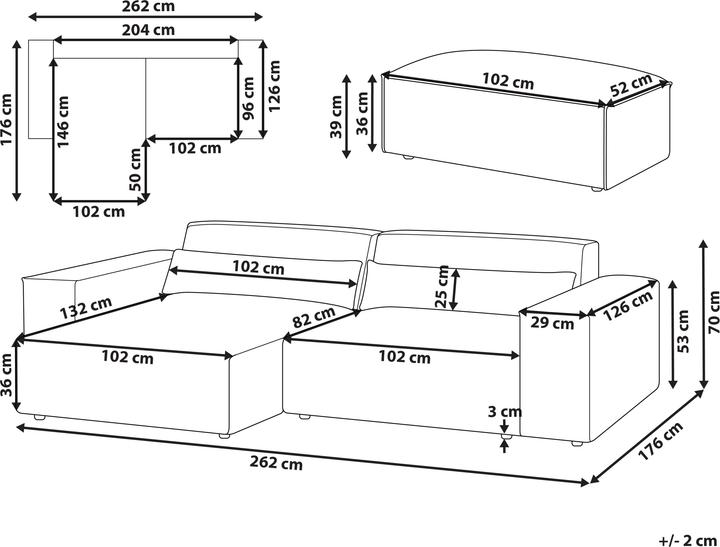 Actual product image Beliani Hellnar (Corner sofa)