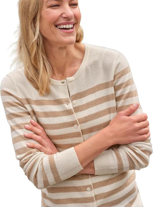 Produktbild Woolovers Gestreifter KaschmirMerino Cardigan (M)