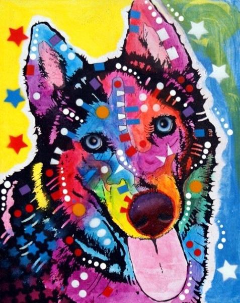 Actual product image Mona Lisa Touch Diamond Painting Set DP2280280 Dog 40 x 30 cm