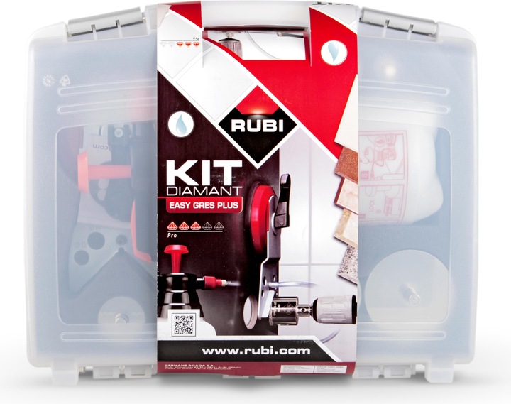 Produktbild Rubi SARA WET DRILL KIT 20 28 35 43 50 65 75 + GUIDE MULTIDRILL + HYDRAULICS (75 Millimeter)