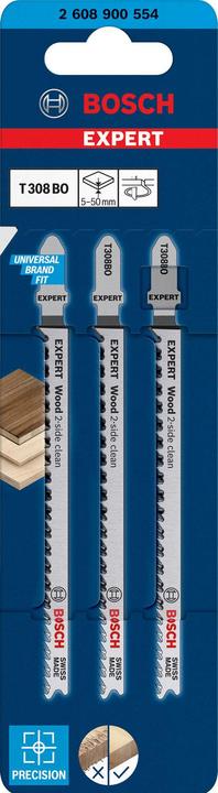Produktbild Bosch Professional Zubehör Expert Wood 2-side clean T 308 BO