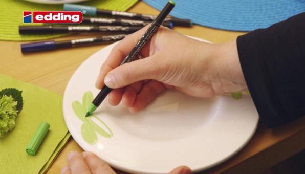 Actual product image Edding Porcelain Pens Cool Colours Set of 6. (Multicoloured, 4 mm, 6 x)