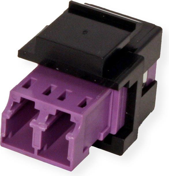 Actual product image Secomp ROLINE FO Keystone Jack, OM4, LC, M-M, Duplex (Keystone module)