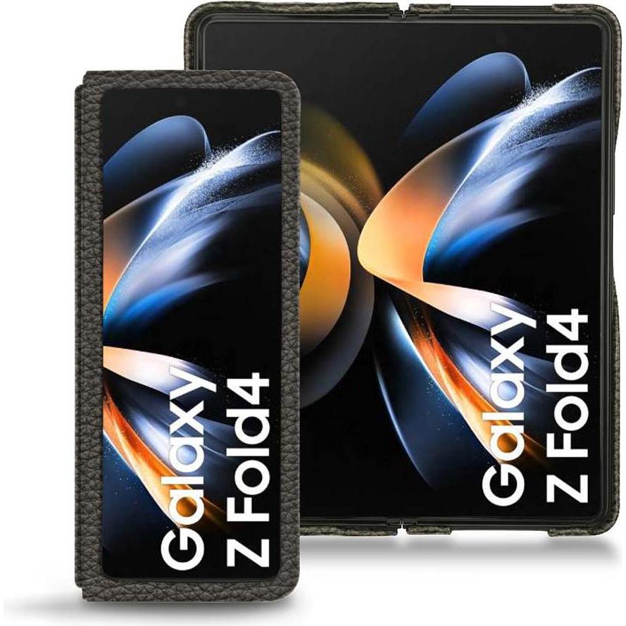 Thumbnail - Noreve Lederschutzhülle Samsung Galaxy Z Fold4 (Samsung Galaxy Z Fold4), Smartphone Hülle, Grau