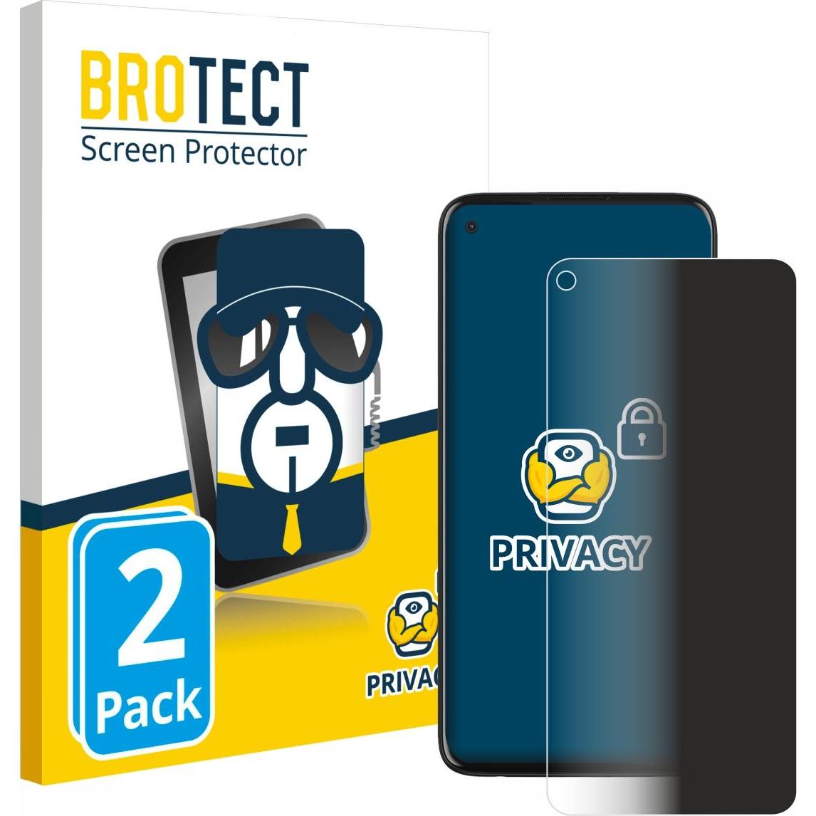 BROTECT Sichtschutzfolie Anti-Spy Privacy Folie Blaulicht-Schutz (2 Stück, Motorola Moto G Pro), Smartphone Schutzfolie,...