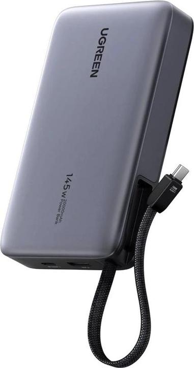 Image du produit Ugreen PB551 20.000mAh 145W Powerbank Built-in Cable 2x USB-C (20000 mAh, 145 W)