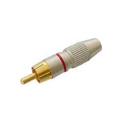 Velleman Rca Plug Male Gold Tip Red, Elektronikkabel + Stecker, Rot
