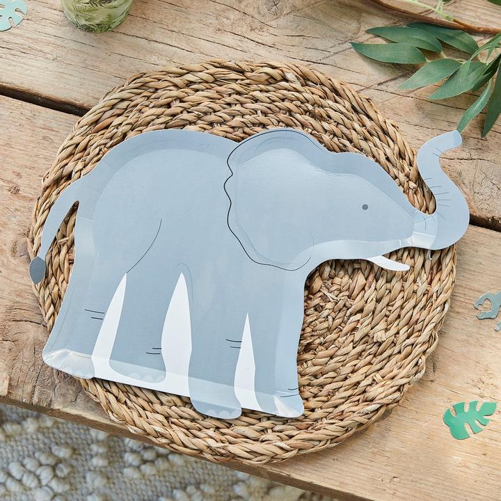 Image du produit Ginger Ray Assiette - Eléphant (8p.)