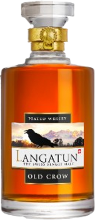 Actual product image Langatun Old Crow - Peat - Redwine Cask, Carafe in wooden box (Single Malt, 6 x 50 cl)