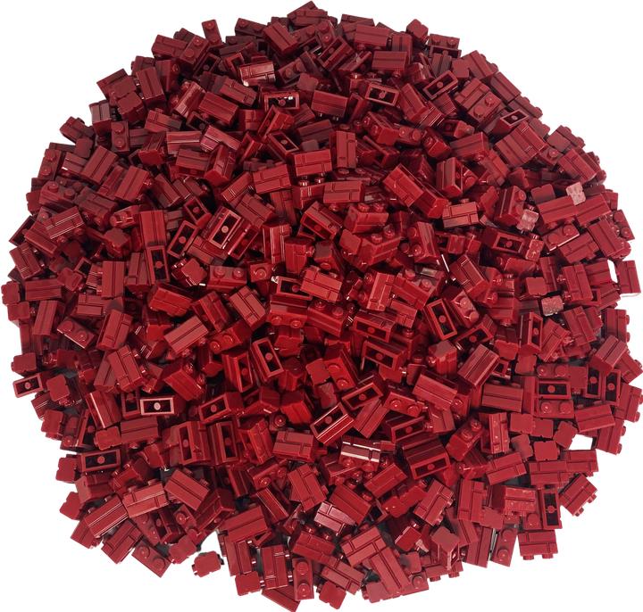Actual product image LEGO 1x2 Bricks Dark Red - 100 pieces - Dark red brick 98283 (98283, LEGO Accessories)