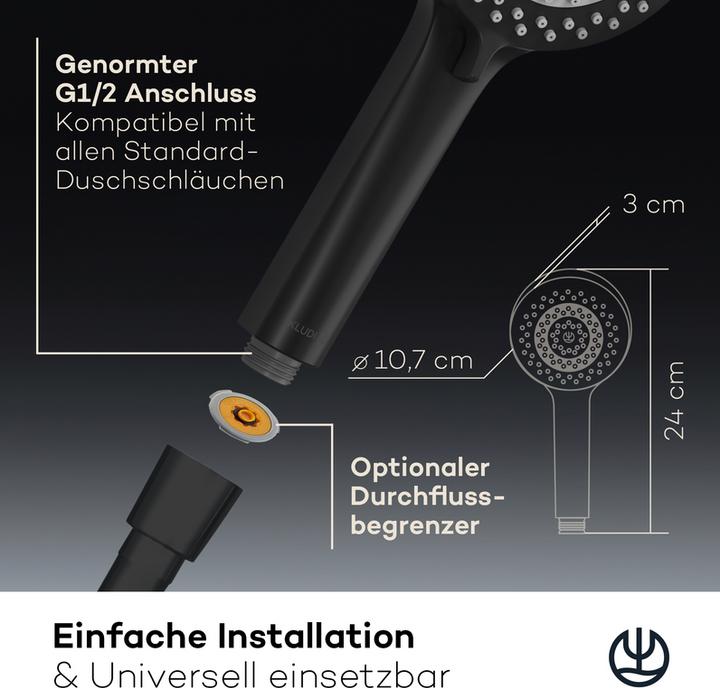 Produktbild Kludi X1 Duschkopf (3 Strahlarten, 15 l/min)