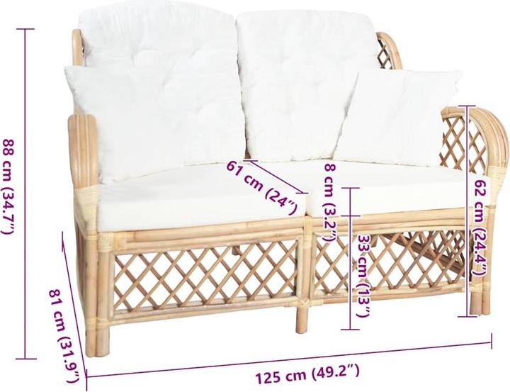 Actual product image vidaXL 2-Sitzer-Sofa (2 person sofa)